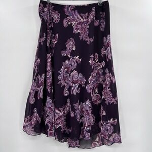 Worthington Womens Vintage Y2K Skirt Size 14W Purple Whimsigoth Fairy Chiffon